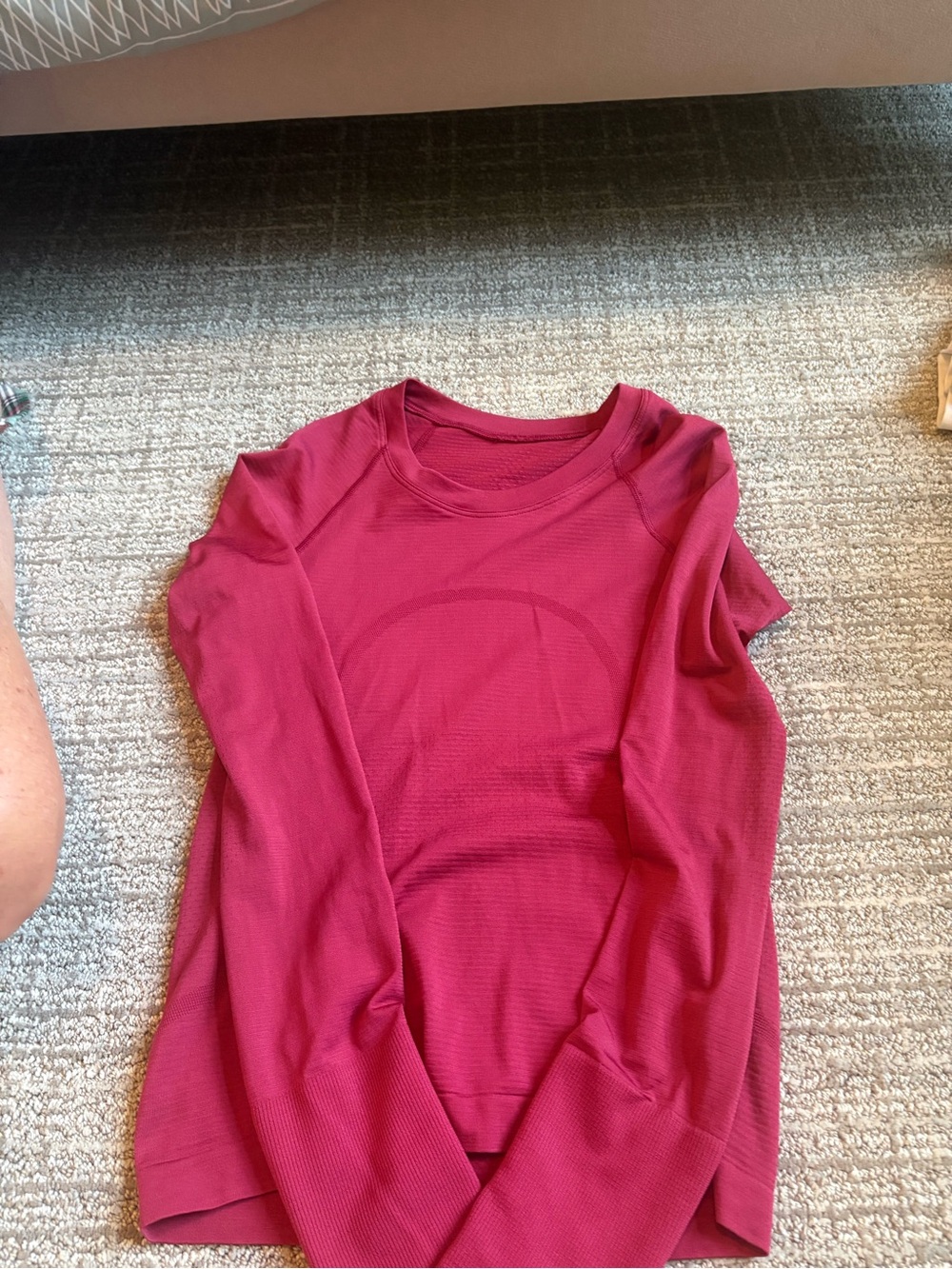 lululemon athletica Long-Sleeve Crew Top in Raspberry - Picture 1 of 1